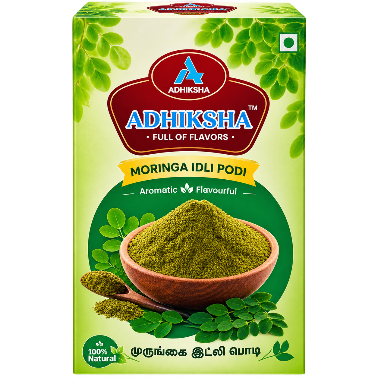 Adhiksha Moringa Idli Podi spice jar